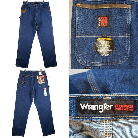 Riggs Workwear DuraShield Carpenter Jeans Men’s Denim Room2Move Size 38x36 New - Picture 1 of 14